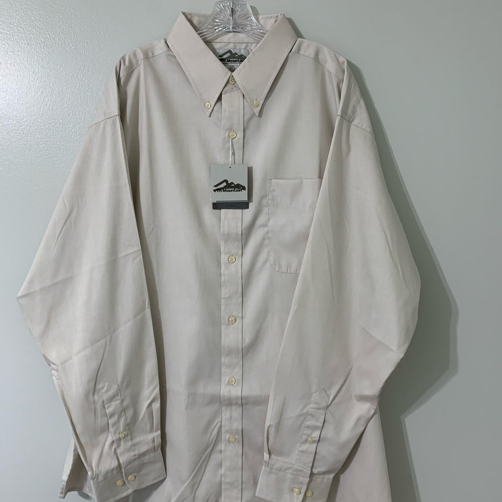 NWT Tri-Mountain size 3xL Beige Shirt Longsleeve